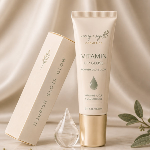 Vitamin Lip Gloss, Nourishing Shine with Vitamins A, C, E & Glutathione